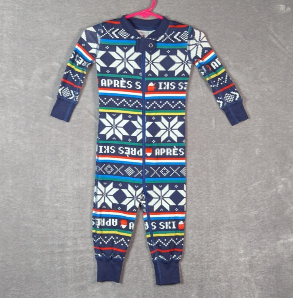 NWT Hanna Andersson Apres Ski Organic Zipper Sleeper Pajamas 12-18 M OEKO-TEX
